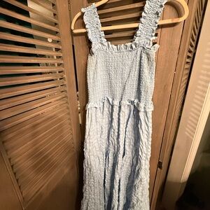Simply Southern Light Blue Ruffled Maxi Dress